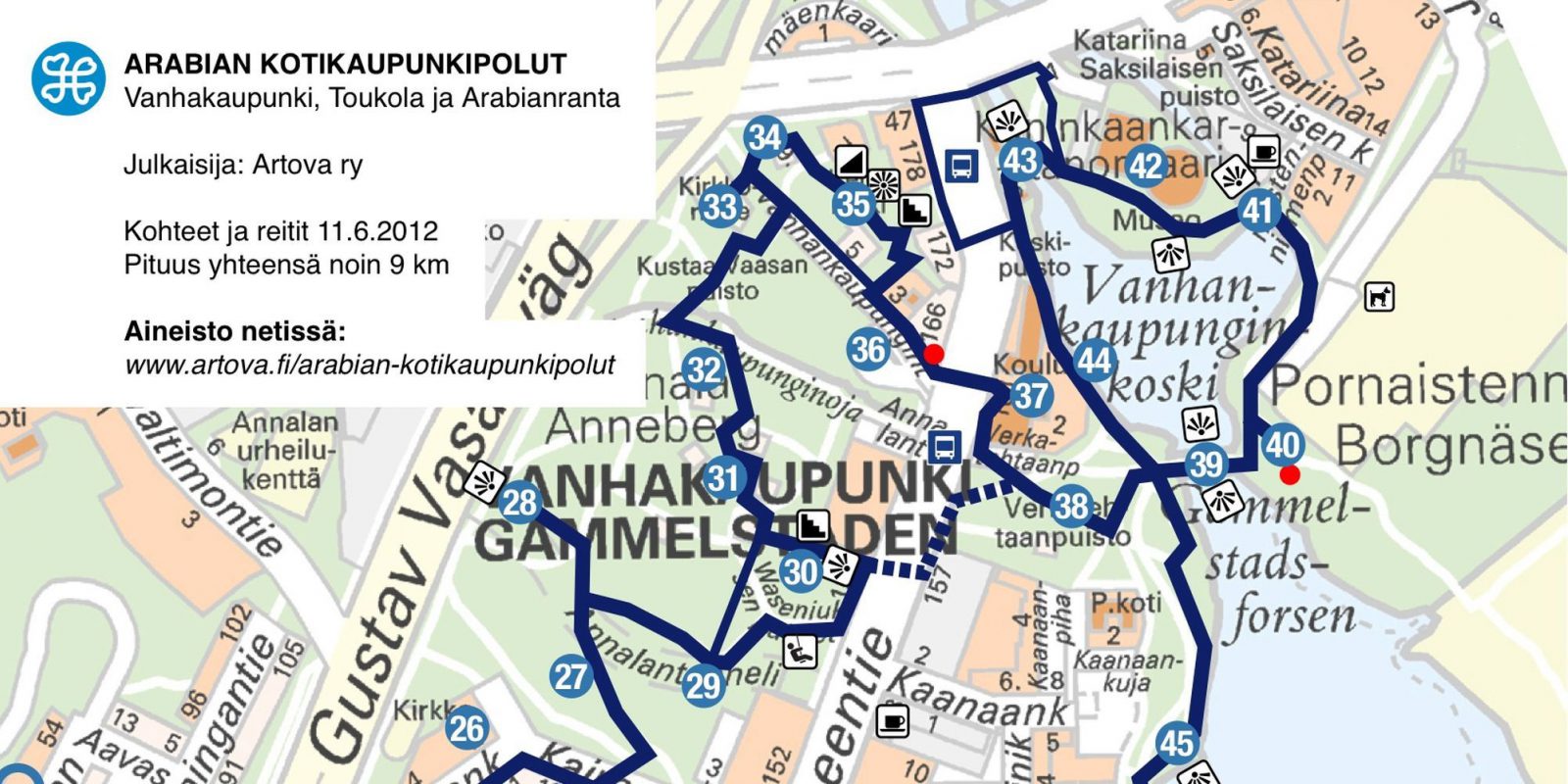 Kotikaupunkipolut-kartta. Kuvaaja: Arabianranta-Toukola-Vanhakaupunki -kaupunginosayhdistys Artova ry Kotikaupunkipolut-kartta. Kuvaaja: Arabianranta-Toukola-Vanhakaupunki -kaupunginosayhdistys Artova ry