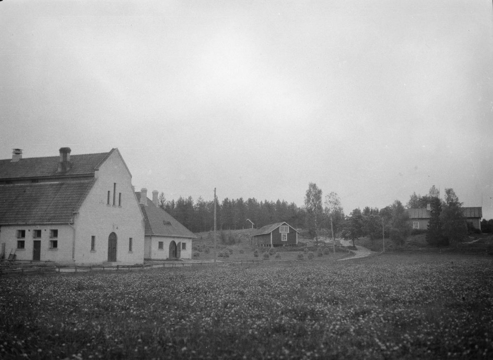 Maatilarakennuksia maalaismaisemassa. Lisenssi: CC BY 4.0 Maatilarakennuksia maalaismaisemassa. Lisenssi: CC BY 4.0