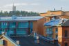 Modernien kerrostalojen kattoja. Kuvaaja: Veera Lehtinen