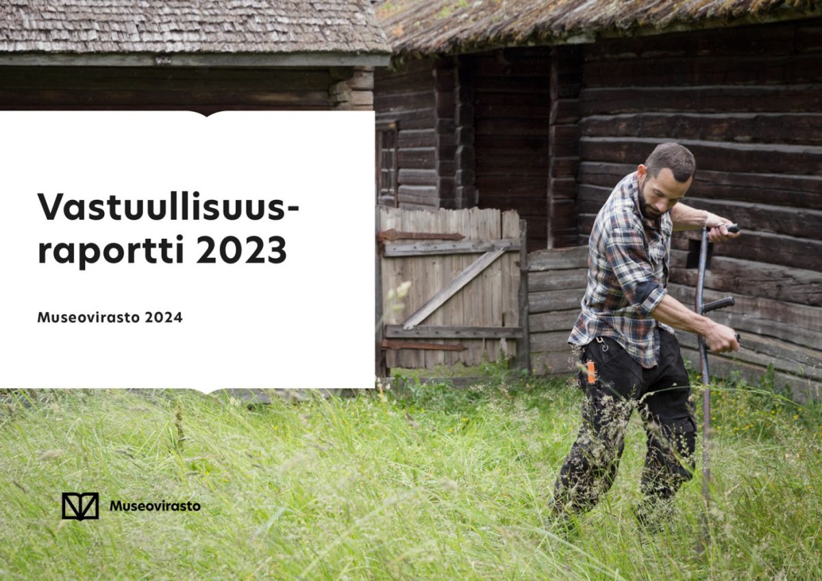 Museovirasto vastuullisuusraportti 2024 kansi 1500x1060px