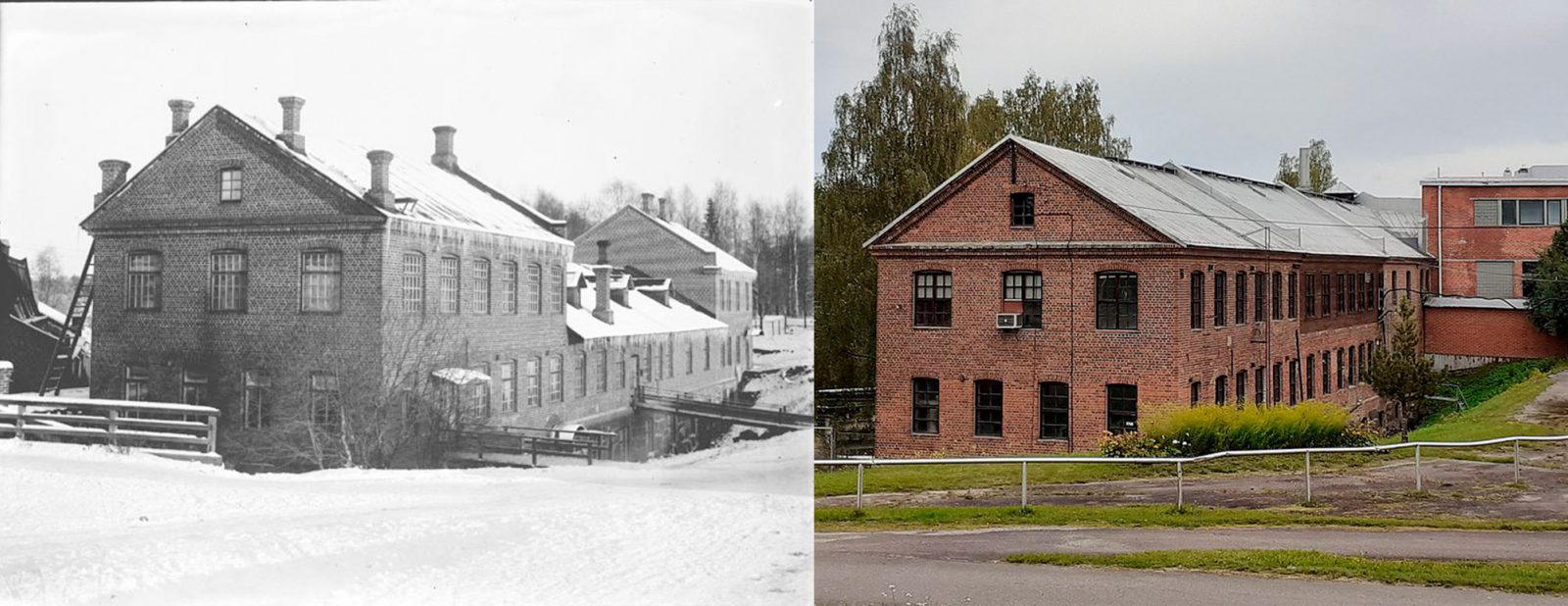 Yhdistetty kuva verstaasta vuosina 1915 ja 2021.. Kuvaaja: Victor Barsokevitsch ja Onkivesj Yhdistetty kuva verstaasta vuosina 1915 ja 2021.. Kuvaaja: Victor Barsokevitsch ja Onkivesj