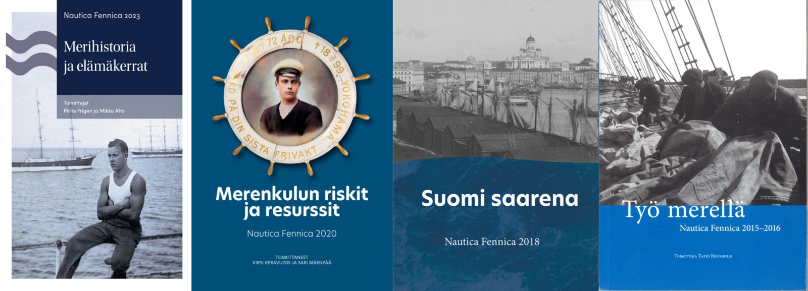 Kollaasikuvassa neljän julkaisun kannet Kollaasikuvassa neljän julkaisun kannet