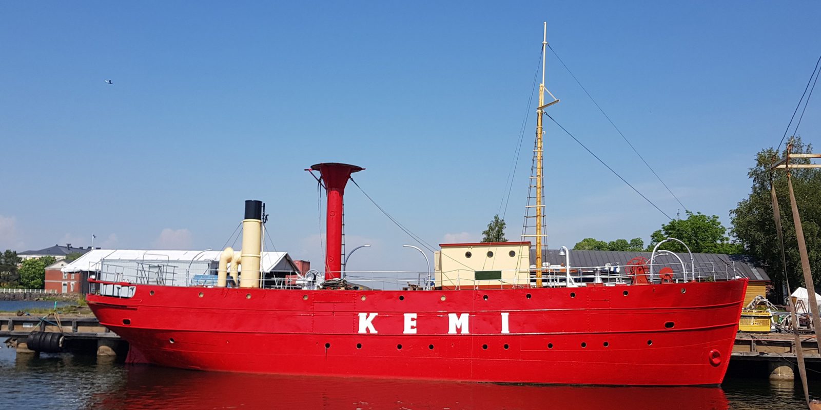 Majakkalaiva Kemi Suomenlinnan telakalla.. Kuvaaja: Päivi Lepistö, Suomen merimuseo Majakkalaiva Kemi Suomenlinnan telakalla.. Kuvaaja: Päivi Lepistö, Suomen merimuseo