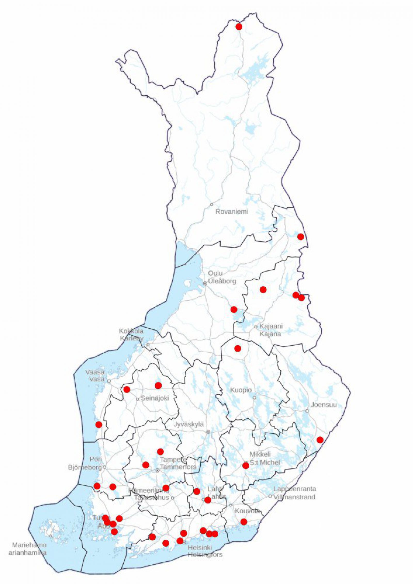 2023 kohteet kartalla 2023 kohteet kartalla