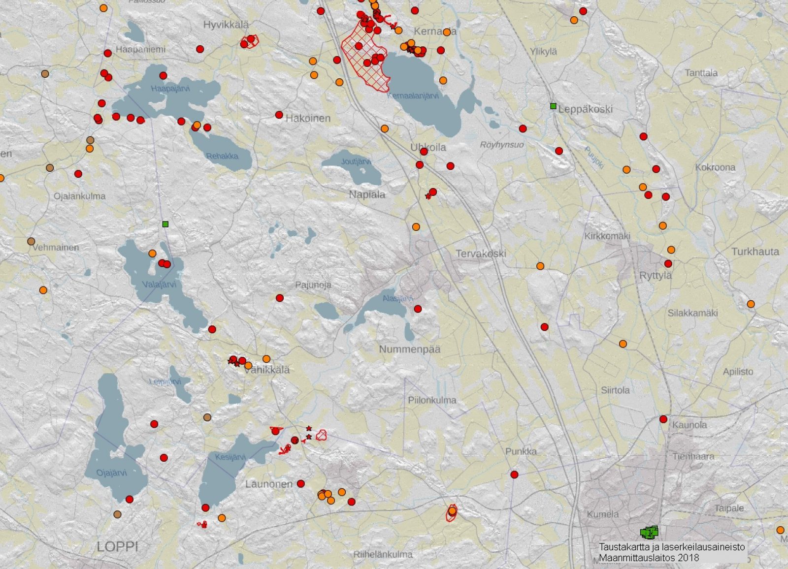 Museoviraston Paikkatietoja Taustakartta Maanmittauslaitos Museoviraston Paikkatietoja Taustakartta Maanmittauslaitos